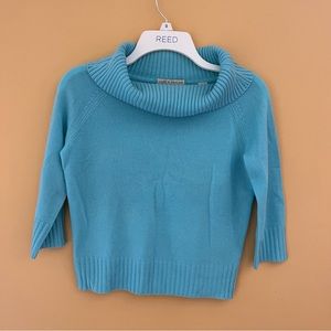 Vintage Lord and Taylor Cashmere Cowl Neck Sweater. Petite size PS
